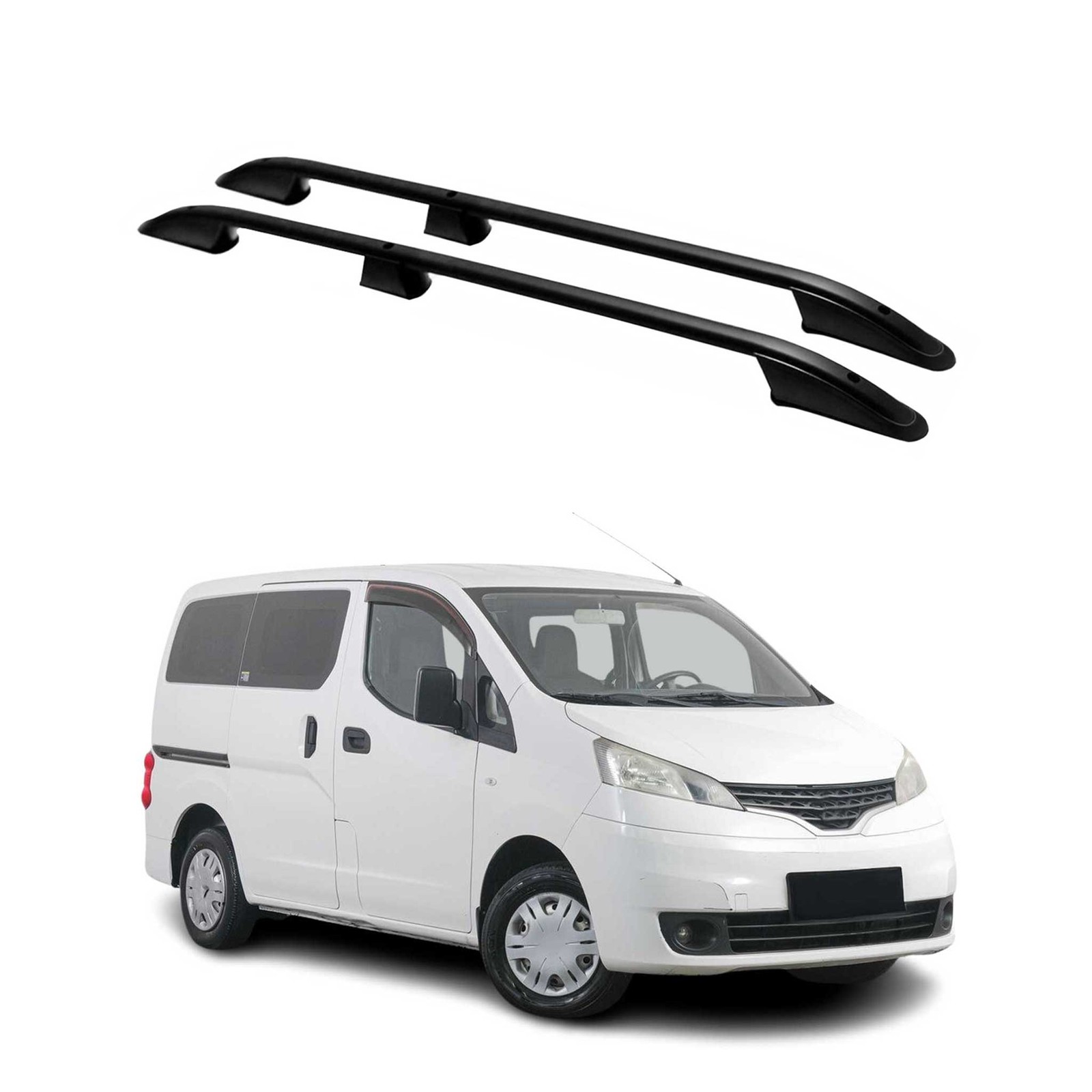 Barres de toit Nissan NV200 alu noir pour camping voyages et loisirs outdoor