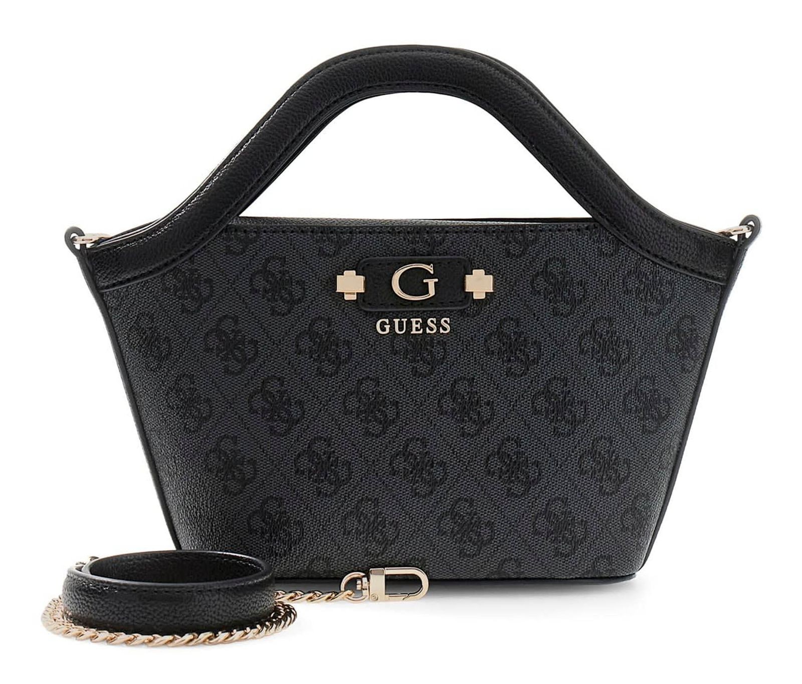 GUESS handbag Lindsey Mini Tote Coal Logo