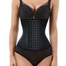 Latex Waist Trainer Corset for Women 9.8 inch 25 Steel Boned Body Shaper Cincher