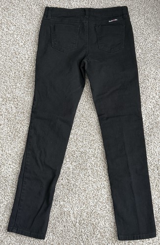 Jean skinny taille moyenne Vanilla Star taille 16 jean vieilli/déchiré noir rose - Photo 6/7