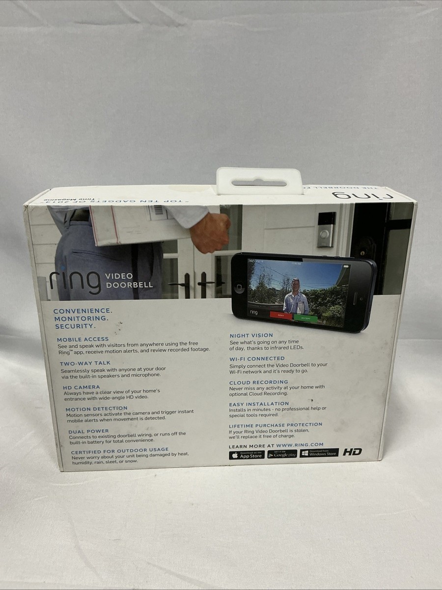 Ring 8VR1S5-SEN0 Wireless Video Doorbell Satin Nickel for sale