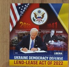 LIBERIA. 2022. 2022 1941 UKRAINE DEMOCRACY DEFENSE LEND-LEASE ACT OF 202. 1200$.