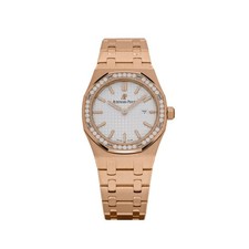 Audemars Piguet Royal Oak Quartz 67651OR.ZZ.1261OR.01 'Ladies' Rose Gold White