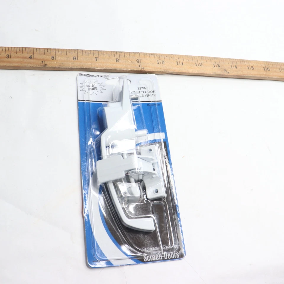 Barton Kramer Patio Door Handle Set Powder Coated White Aluminum 4" L 327W - Image 2 of 4