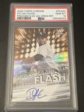 2020 Topps Chrome Dylan Cease /25 On Card Auto Orange Refractor RC PSA 10 POP 2