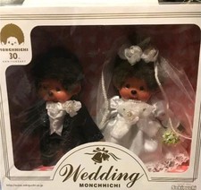 Monchhichi 30th Anniversary Wedding Set Plush Dolls Japan Exclusive Sekiguchi