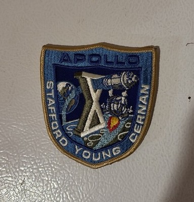 Vintage NASA Apollo 10 Embroidered 3-3/4'' Sew-on Patch ~ Stafford Young Cernan