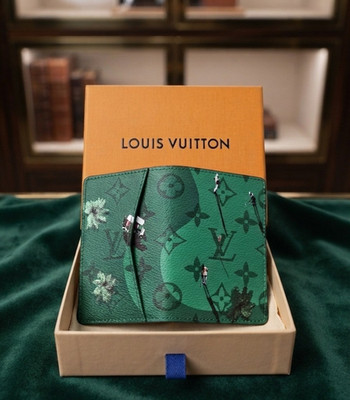 Louis Vuitton LV Golf Monogram Pocket Organizer Wallet Green  