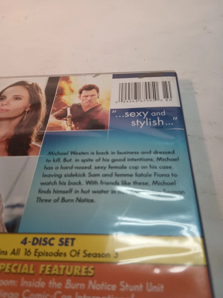 Selling Untested As Is (1) Pre-owned Vintage Burn Notice: Season 3 . - Image 3 of 4