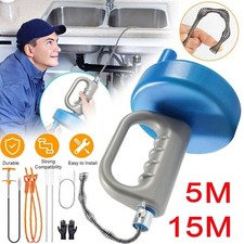 5/15M Drain Unblocker Hair Remover Sink Snake Drain Auger Pipe Plumber Cleaner