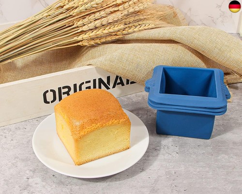 webake Mini Kuchenform Eckig Silikon Quadratisch Backform 4 Stück 3 Inch - Bild 5 von 7