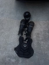 EvoShield Catcher Gear Set Mask/Helmet Chest Protector Leg Guards Black 4pc