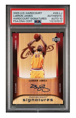 2005-06 Upper Deck Hardcourt - Signatures LeBron James #HS-LJ PSA AUTH AUTO 10
