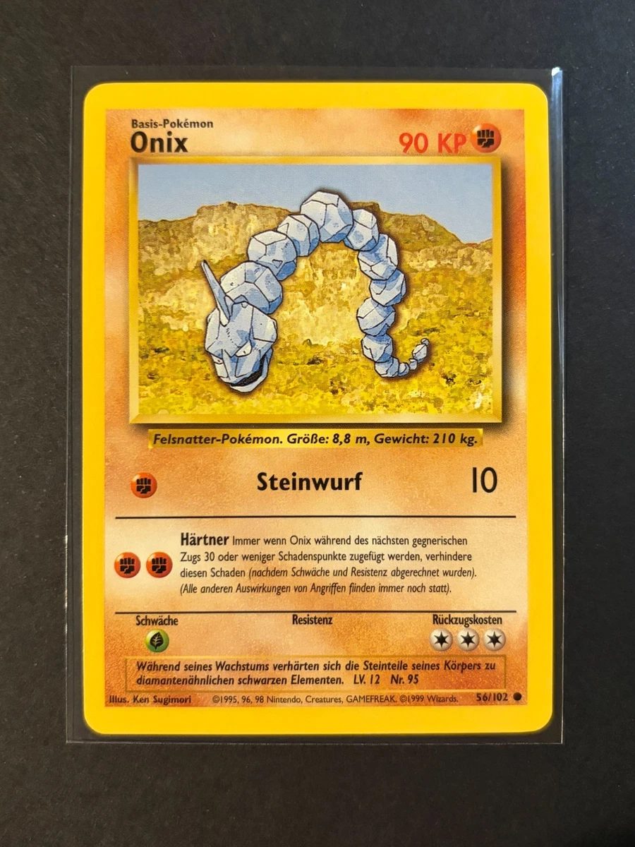 1995 onix pokemon card value 56/102 Vintage Common - Shadowless Base Non-Holo (any other effects of attacks still happen.) The Most Expensive Onix Pokemon