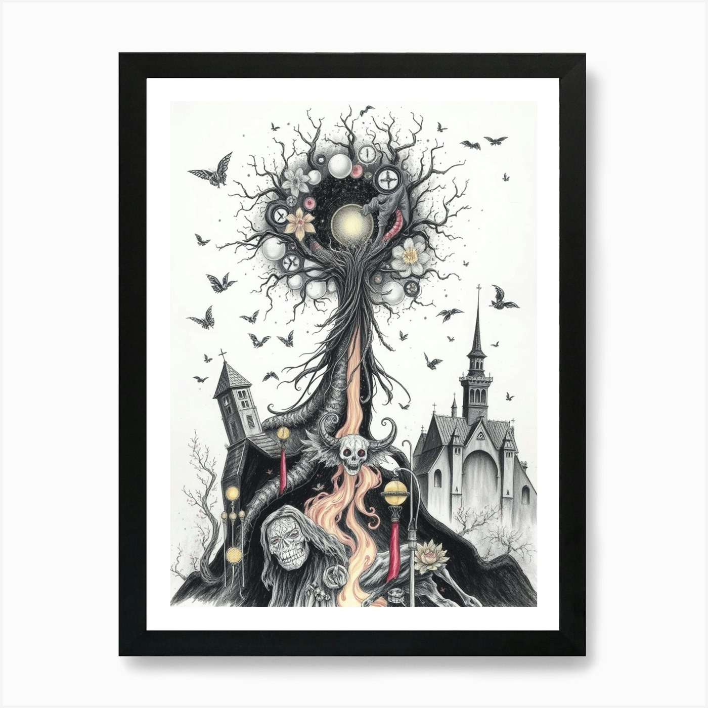 Tree of Life 40 Art Print Framed Canvas Wall Decor Poster Picture  