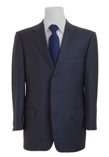 Ermenegildo Zegna three button pick stitch pleated pants vintage gray suit 40R