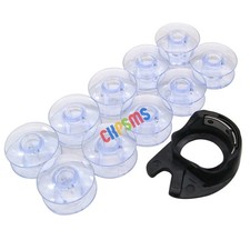 1 pièce BOBBIN CAS&10 pièce BOBBINS POUR SINGER APOLLO CLASSE 66+ACCUEIL COUTURE