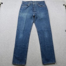 Vintage 80s Levis 501 Mens Blue Jeans Made in USA Button Fly 36x34