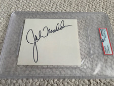 JOHN MADDEN SIGNED 4x5 CUT SIGNATURE        OAKLAND RAIDERS        PSA SLABBED