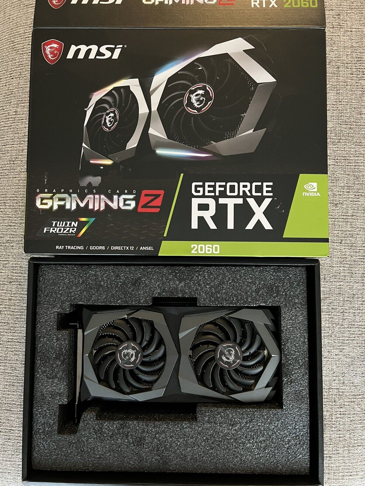 MSI GeForce RTX 2060 GDRR6 6GB GAMINGQ Z Graphics Card (RTX 2060 Gaming 6G)