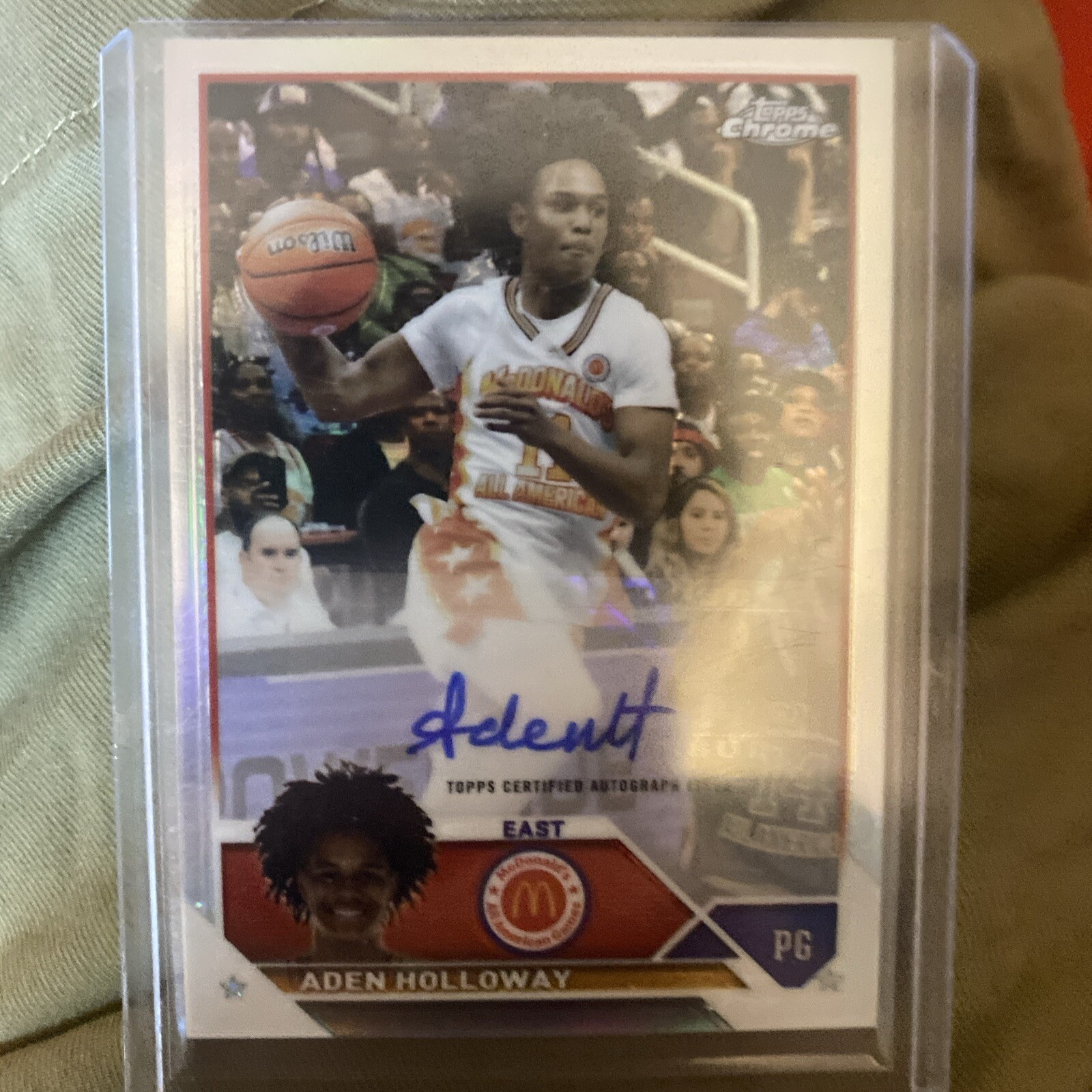 2023 Topps Chrome McDonald’s All American Basketball Auto Aden Holloway #CA-AH