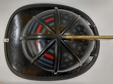 8 Pc Black Reflective Subdued Fire Helmet Topper Americ Flag Decal Thin Red Line