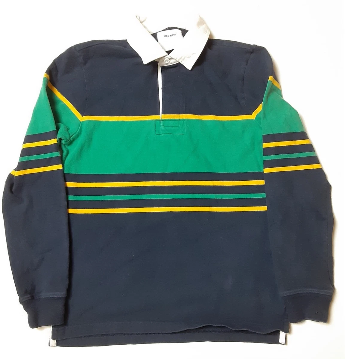Green and sale yellow rugby shirt