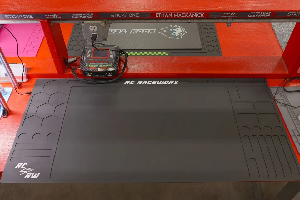 RC Raceworx Flight Deck Pit Mat 23x48 - Black and White - Image 4 of 4