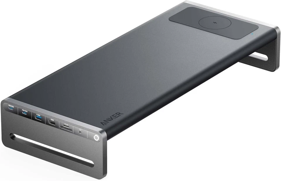 Anker 12-in-1 USB-C Docking Station Monitor Stand Wireless Charging Pad | Refurb - Image 1 of 4