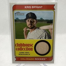 2023 Topps Heritage Baseball  Kris Bryant #CCR-KB Game Used Bat Relic