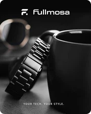 Fullmosa Compatible Apple Watch Bands 42mm 44mm 45mm, Black ALL SERIES