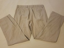 Mens Banana Republic Khaki Dress Pants 33x30 Cotton Slack Chino Trouser 34x30