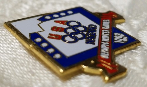 Olympische Winterspiele 1998 USA Nagano Skifahren Ski Pin Revers Souvenir Reise - Bild 5 von 12