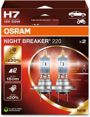 2x OSRAM H7 NIGHT BREAKER 220 Halogen DUOBOX nightbreaker bis zu 220% Model 2025
