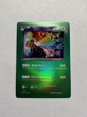 EEVEE EVOLUTIONS Green Foil HP900 Fan Art Multi Strike Display Card Mint/NM