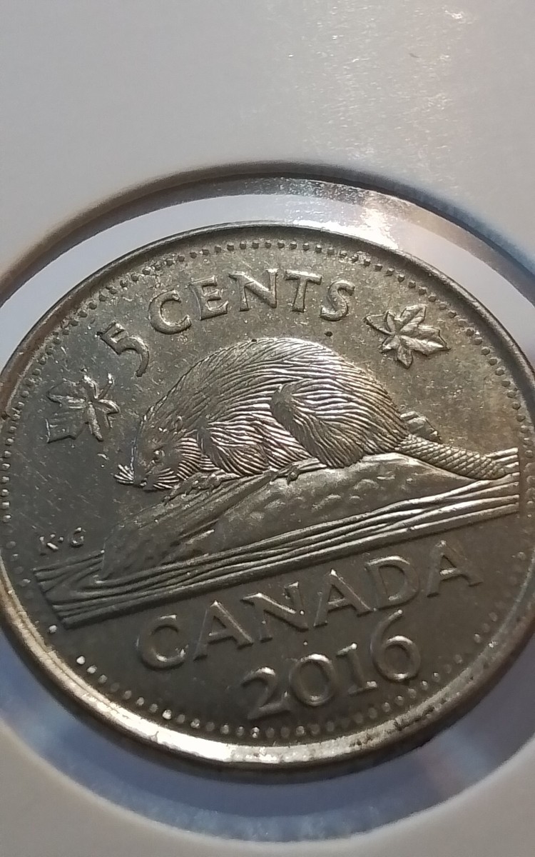 2016 Extra Large 6 Almost Toching The D 5 Cents Canadian Ooi106 | eBay