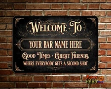 Vintage Bar Sign Personalized Metal Sign
