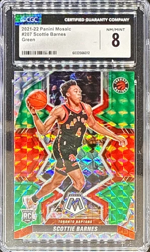 2021-2022 MOSAIC SCOTTIE BARNES  #207   GREEN  ROOKIE   CGC 8  *5975