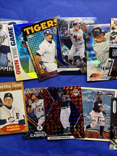 (15) Card Lot Miguel Cabrera No Duplicates - Topps Inserts Prizm Fleer Mosaic - Picture 3 of 7