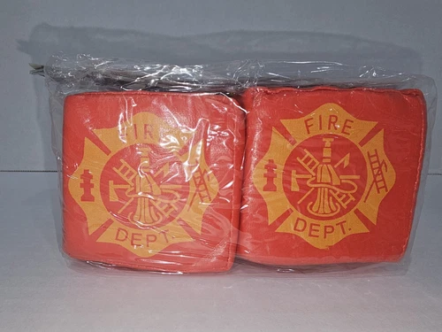 Hanging Dice 3” Fire Department Red Yellow Novelty Hot Rod Low Rider