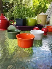 RAMEKIN CUP, SOUFFLE BOWL 8 OZ. poppy orange FIESTA