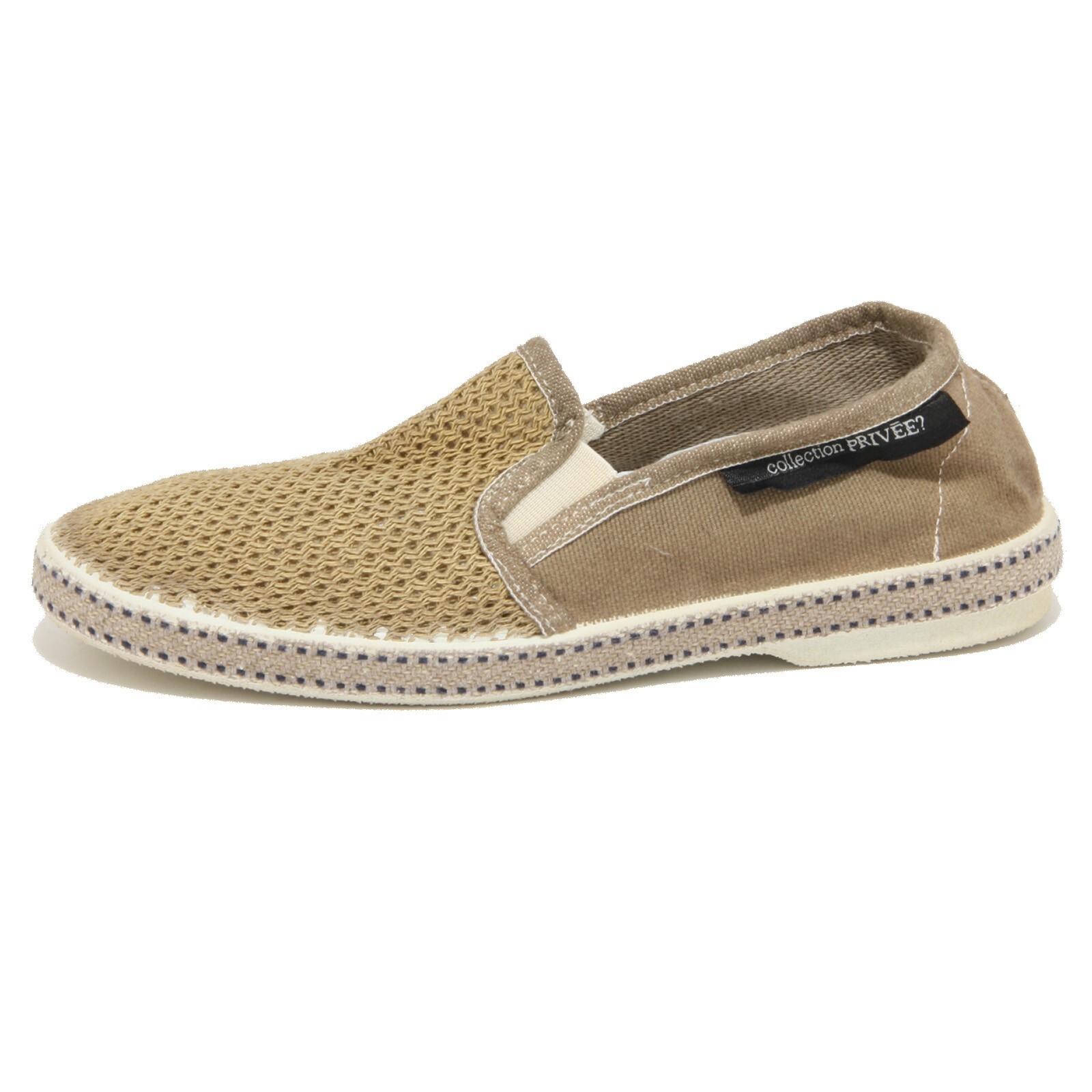 КОЛЛЕКЦИЯ 2058O espadrillas PRIVEE бежевая мужская обувь scarpe uomo