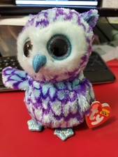 NWT TY Beanie Boos OSCAR 6" Owl Purple Plush Blue Sparkly Eyes Boo 2015 Hoot NEW