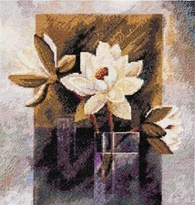 Peonies Colors Counted Cross Stitch Kit on Canvas A Perfect Gift