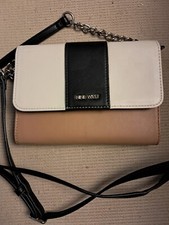 NINE WEST BAG   Crossbody Clutch Purse Colorblock Ivory NWOT Business Dress 
