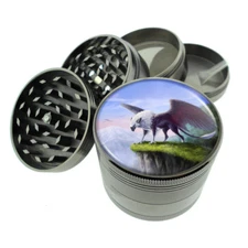 Mythical Creatures D1 Titanium Grinder 4 Piece Magnetic Hand Mueller 