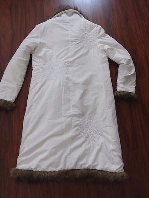 Doudoune Longue Chose Promise - Blanc, Taille S (34-38), Occasion En Excellent état, Style Cocktail