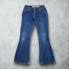 Vintage 90s Mudd Bell Bottom Flare Hippie Denim Jeans Pants Size 26x30
