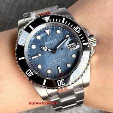 40mm BLIGER Black Shell Dial Japan NH35A Automatic Mens Watch Sapphire Glass