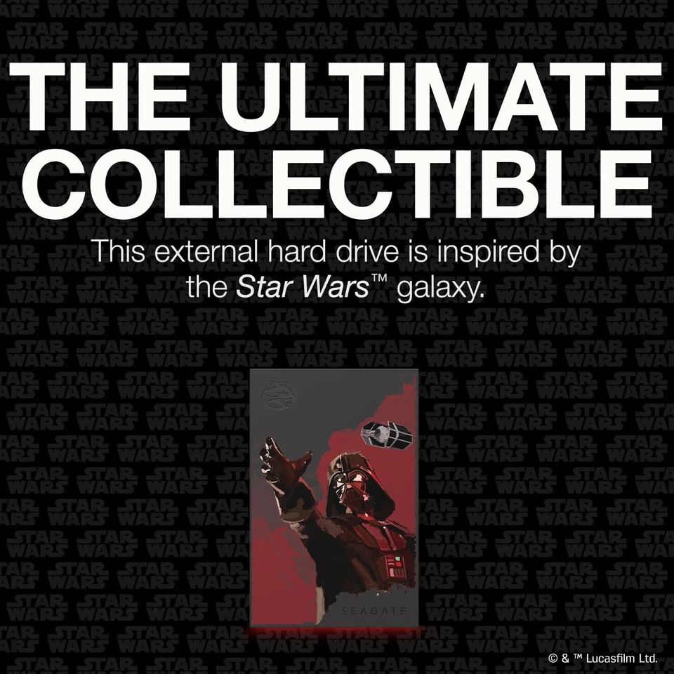 SEAGATE FireCuda 2TB External Gaming Hard Drive *DARTH VADER SPECIAL EDITION* - Image 4 of 4
